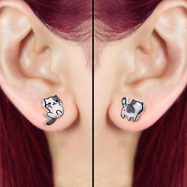 Mismatched Cat Butt Earrings